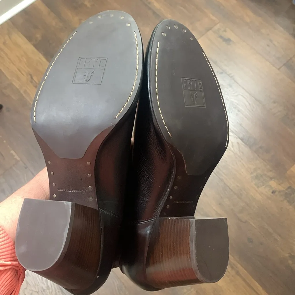 Frye Rory Scrunch Black Leather Knee-High Boots - Image 8