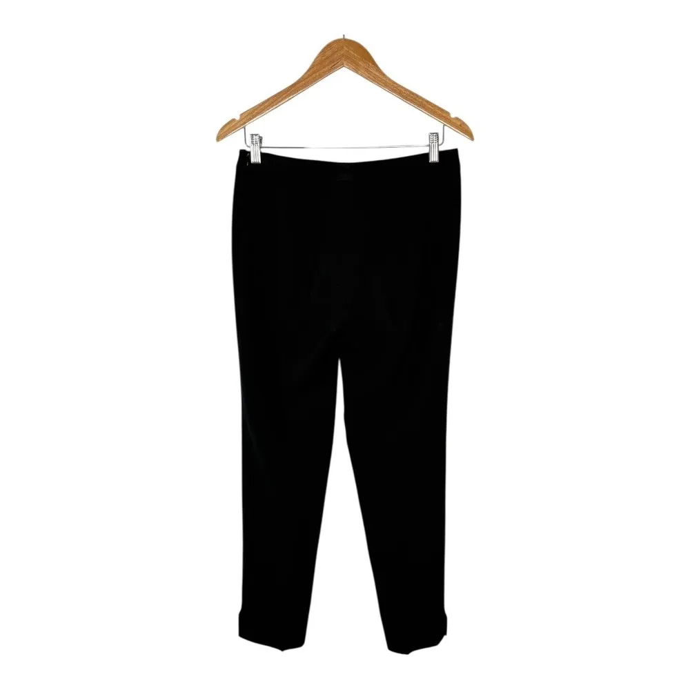 St. John Black Pants Straight Leg Dress Slacks Trousers Slits Spring 2010 Size 6 - Image 6