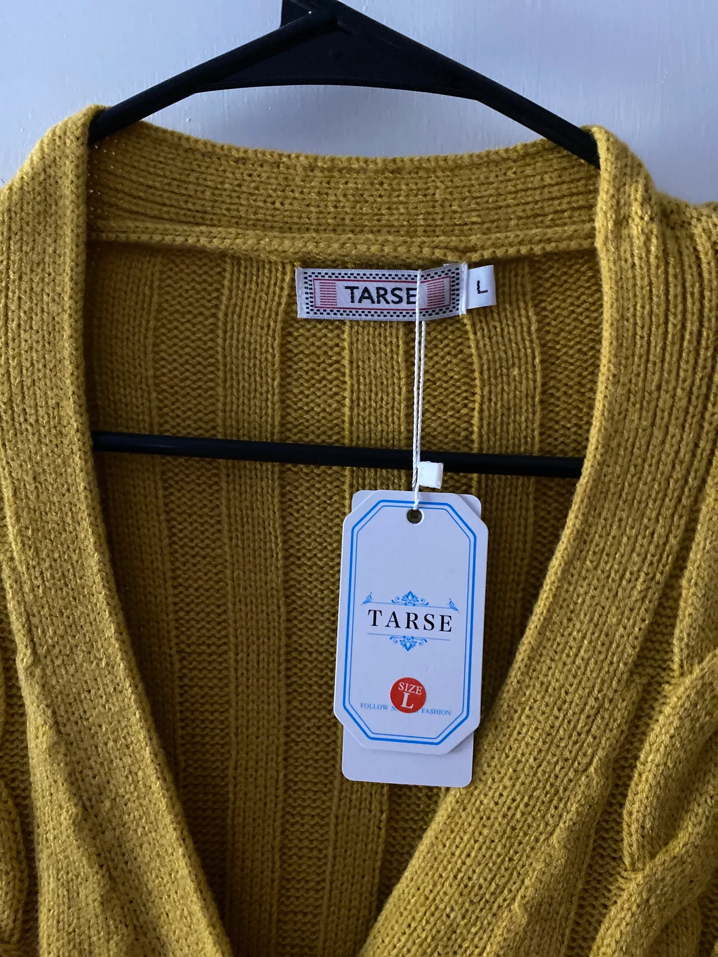 Tarse Sweater Cardigan Yellow Size L - Image 3