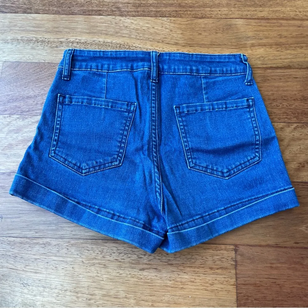 Forever 21 Blue Jean Shorts Cuffed Hem - Image 2