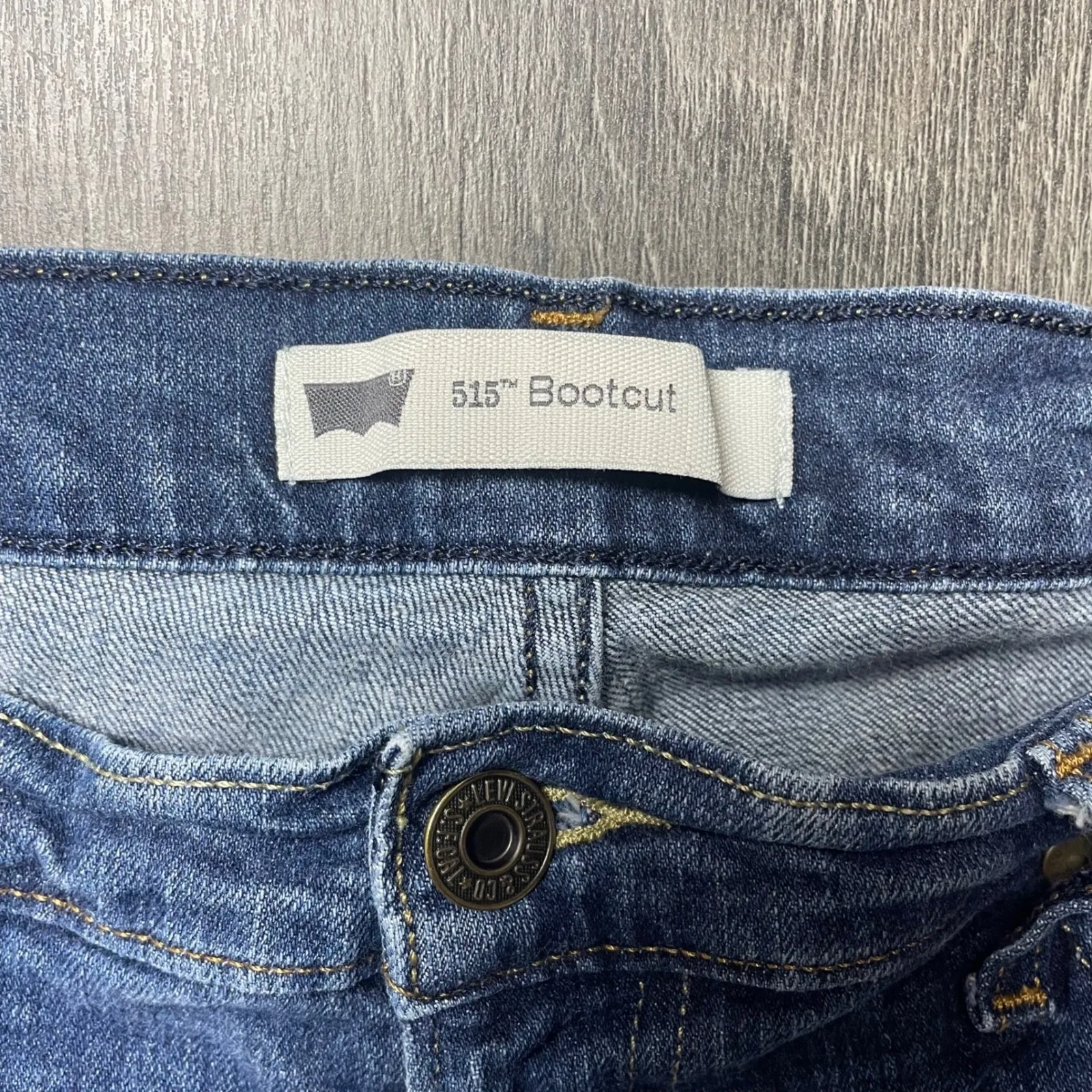 Levi's 515 Bootcut Jeans Women's 14 W32 L32 Dark Wash Stretch Mid Rise Y2K Retro - Image 7