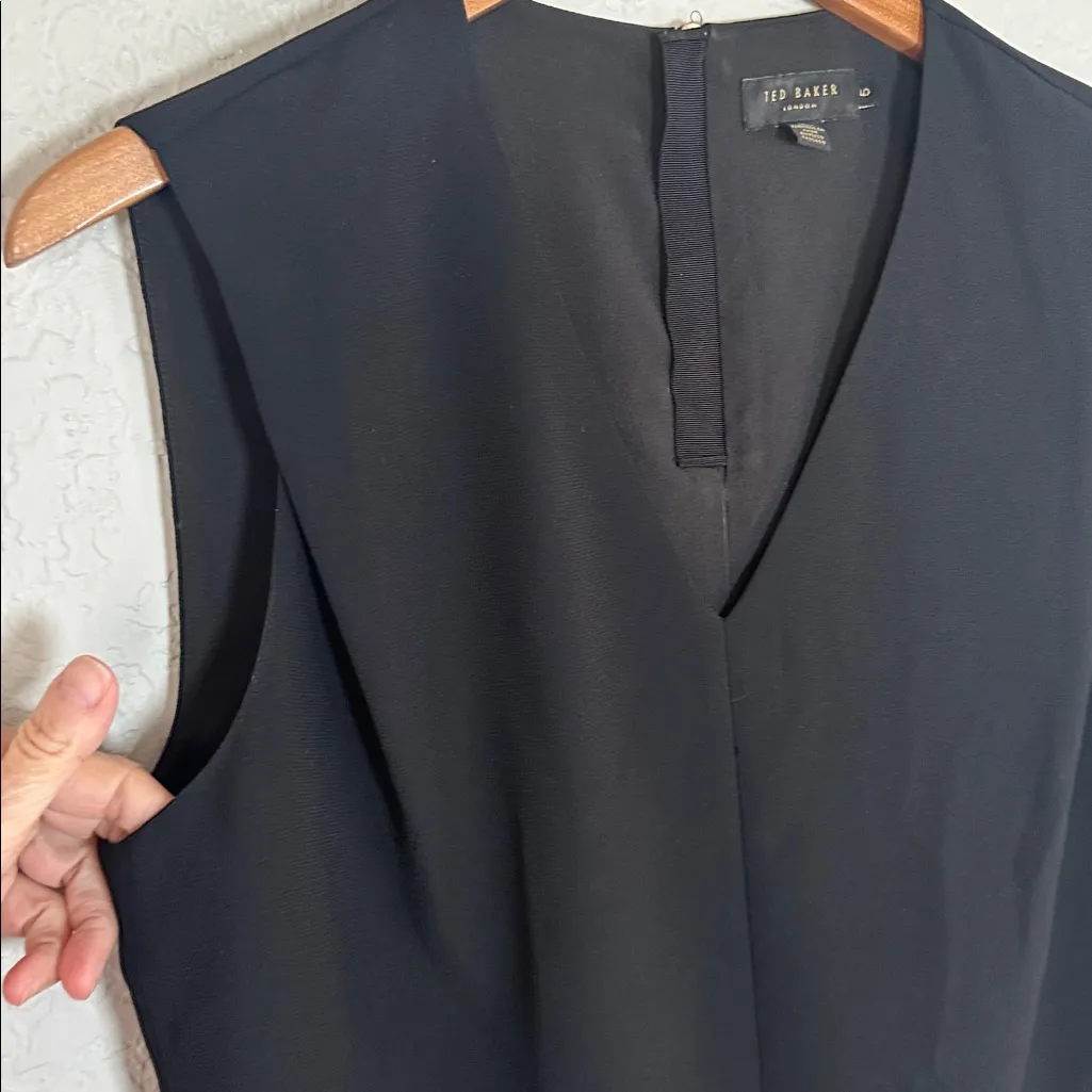Ted Baker Dexi Black Top Size 5 XL Posh Chic Minimalist Basic Staple Sleeveless - Image 7