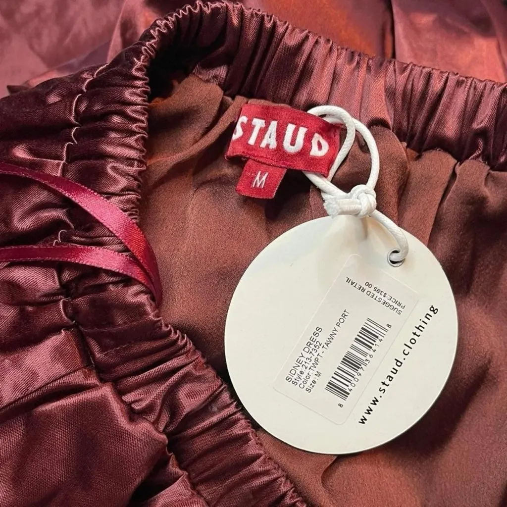 STAUD Sidney Halter Maxi Dress, Tawney Port, Medium - Image 14