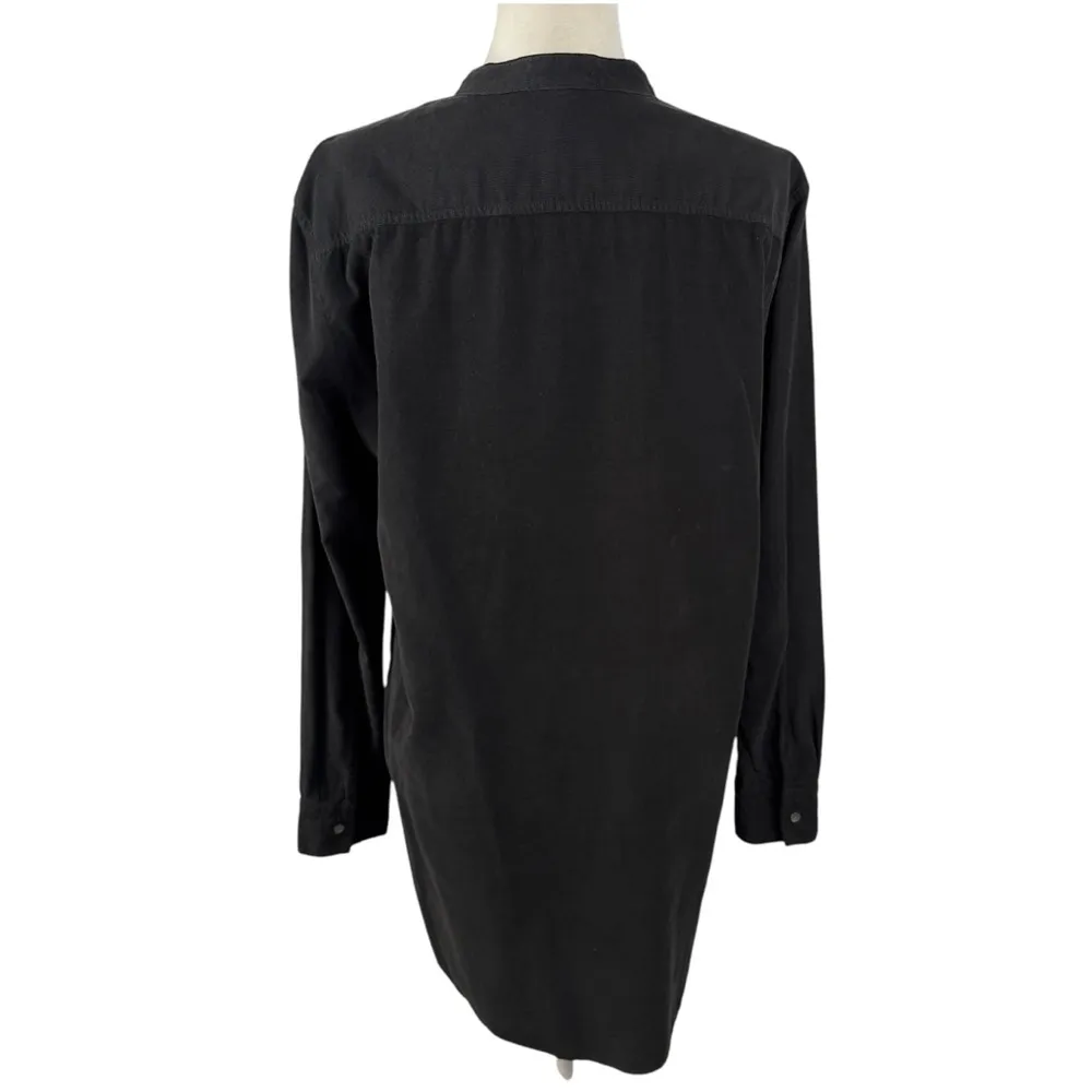 James Perse Corduroy Tunic Shirt Top Womens 2 WKUP3642 Black Long Sleeve​ Career - Image 8