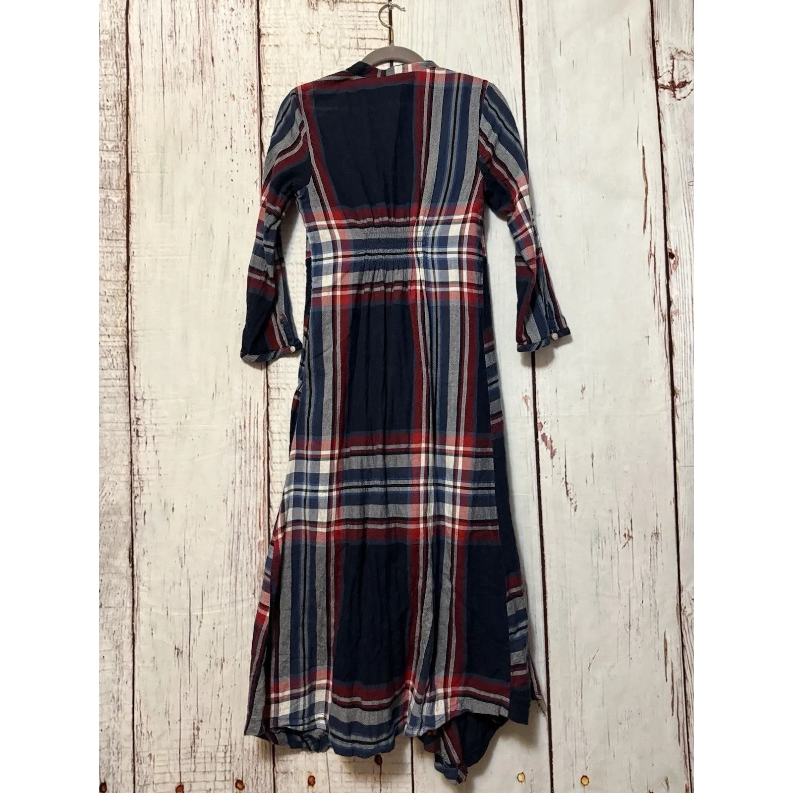 Anthropologie Isabella Sinclair Tartan Plaid Midi Dress Size XS - Image 4