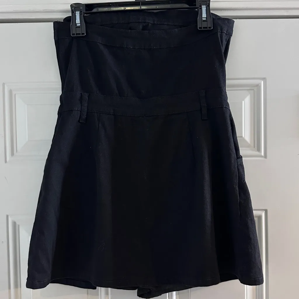 Day+Moon Women’s‎ Strapless Romper Skirt Denim 90s Rachel Black Size Large - Image 4