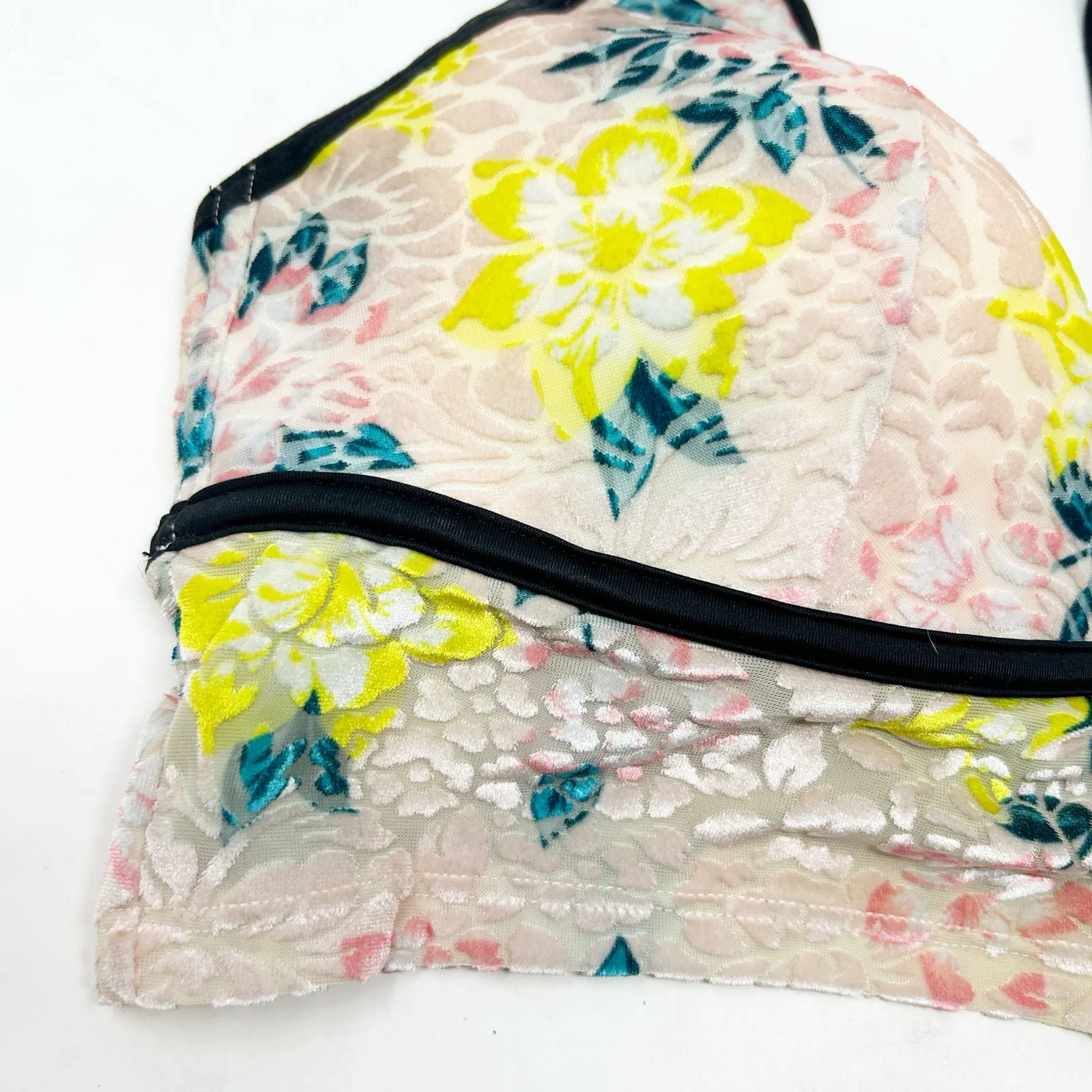 Victorias Secret VS‎ PINK Womens Lightly Lined Velvet Floral Bralette Bra Size L Size L - Image 5