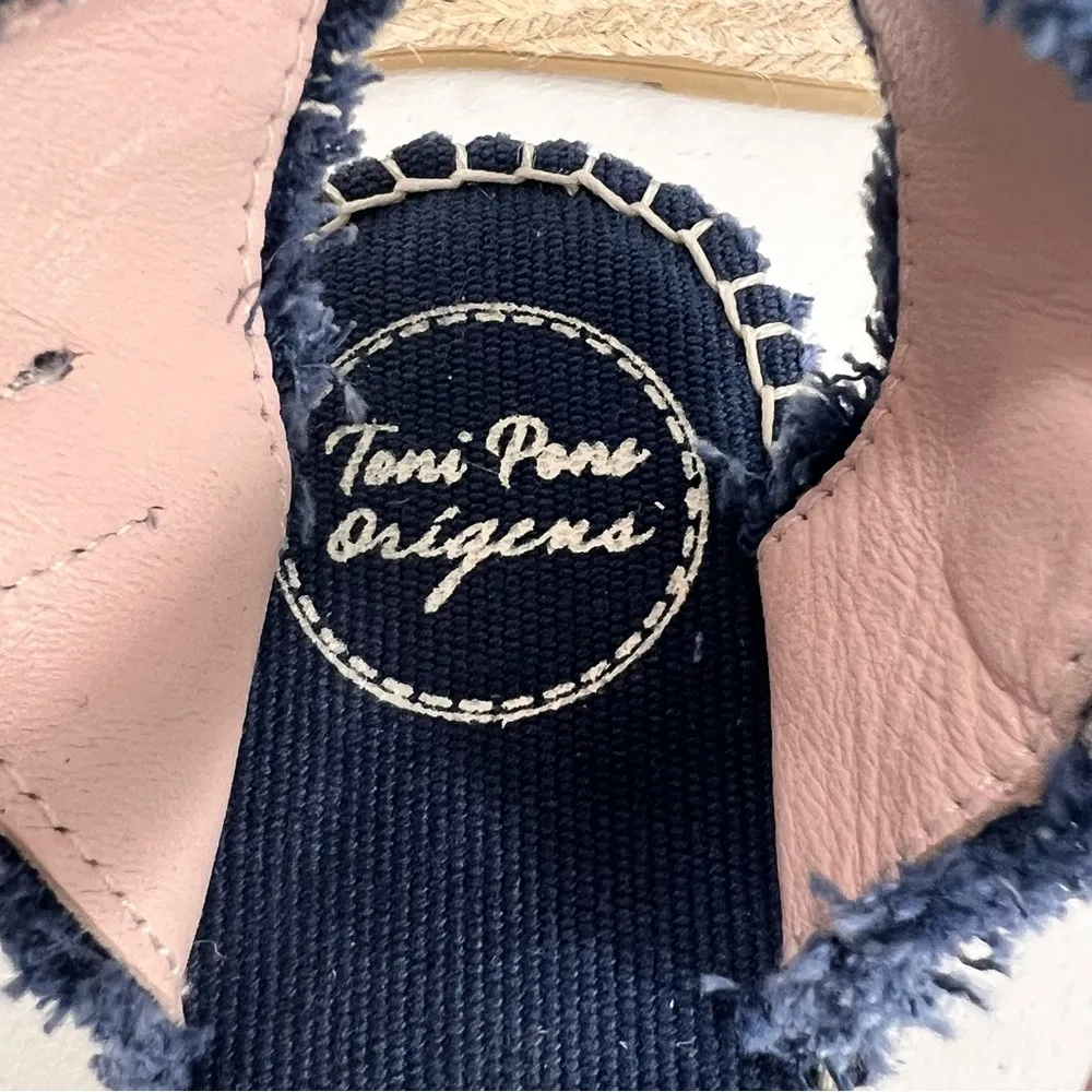 TONI PONS irina wedge in navy Blue Size 9 - Image 5