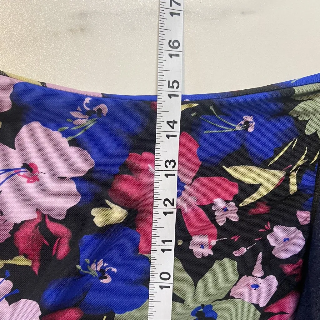 Bar lll Floral Printed Mesh Mock-Neck‎ MIDI Dress W Slit Size M Whimsigoth Y2K - Image 9