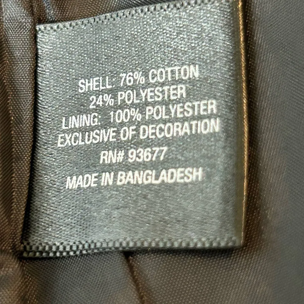 Liz Claiborne Jacket Womens Small Black White Tweed Hood Full Zip Outerwear Coat - Image 9