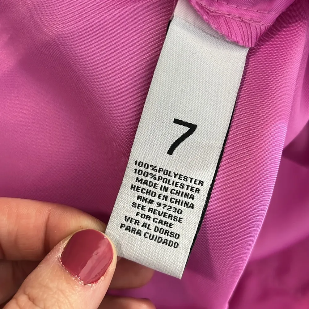 Almost Famous Metallic Shiny Pink Cargo Baggy Wide Leg Pants Junior's 7 - Image 8