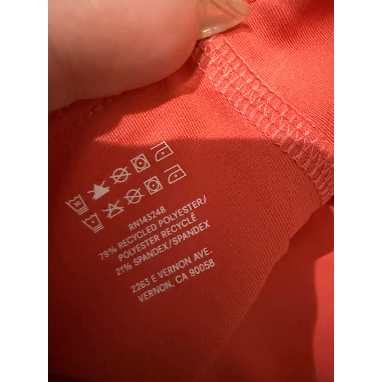 NEW- NWT Reformation EcoMove Bike Shorts Hot Coral 1X - Image 3