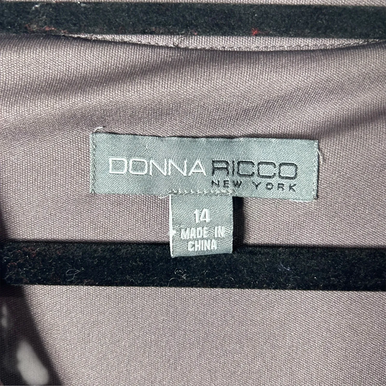 NEW Donna‎ Ricco Dress Womens Metallic 14 Twist Front Midi Party Cocktail - Image 3