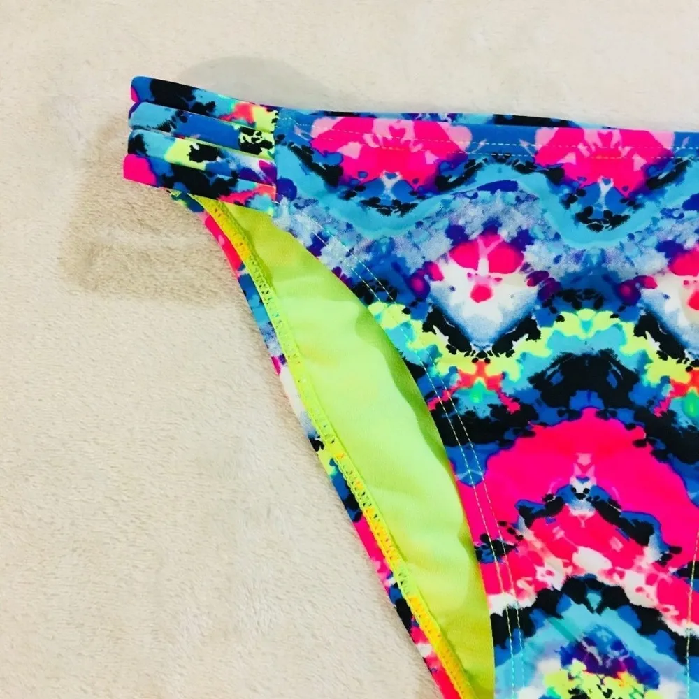 California Waves Neon Multi Small Bikini Bottom - Image 5