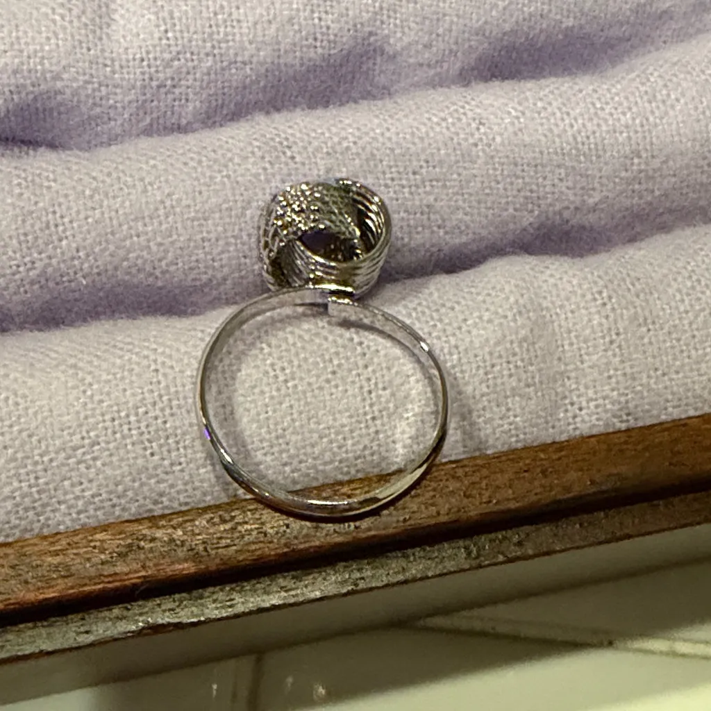 Source Unknown Elegant Silver Toned Coil Ring Adjustable - Image 3