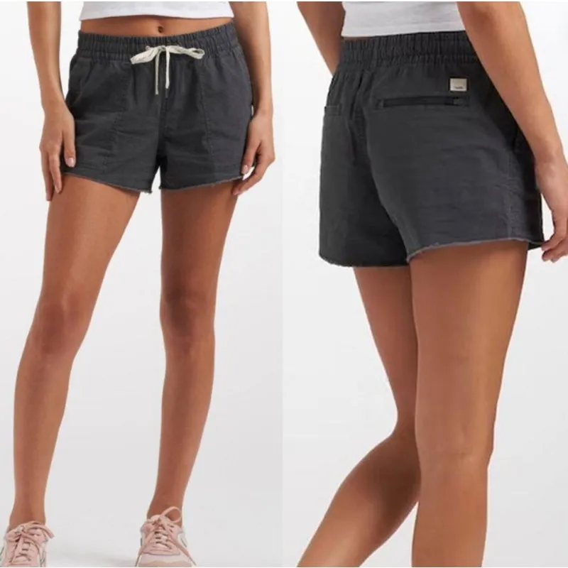 Vuori Womens Summer Outdoor Vintage Ripstop Elastic Waist Pull‎ On Shorts Size S - Image 2