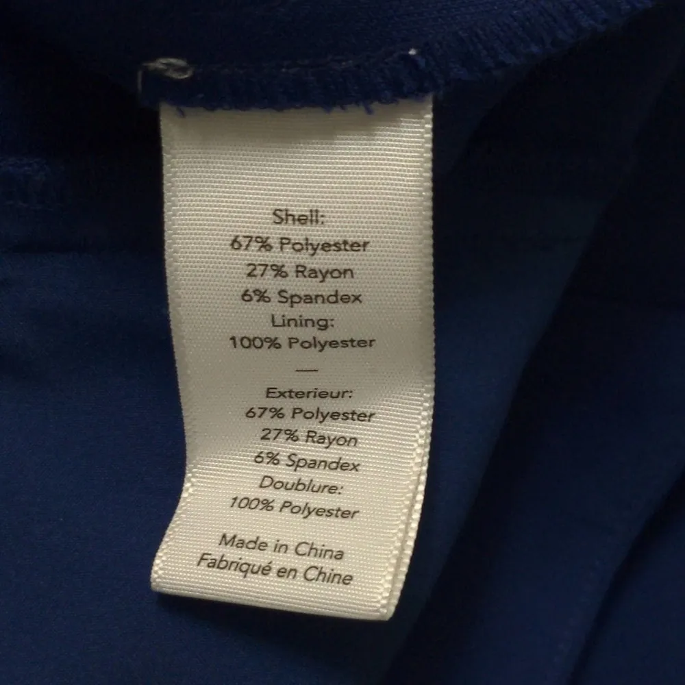 Likely Brooklyn Midi Dress Blue Stretch V Neck Sleeveless Slit Party 00 New - Image 8