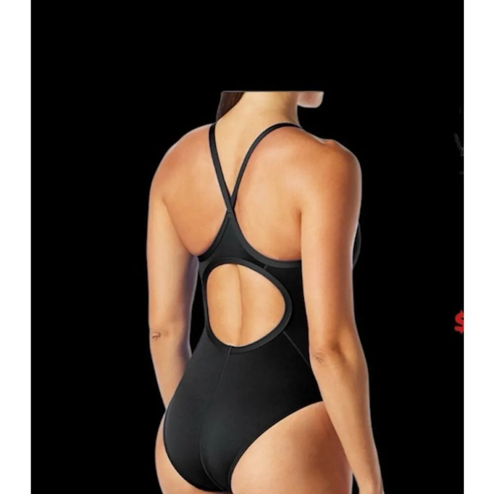 SOLD Women's Solid Diamondback Swimsuit, Black, Size 42 (2x), NWT Black - Image 3