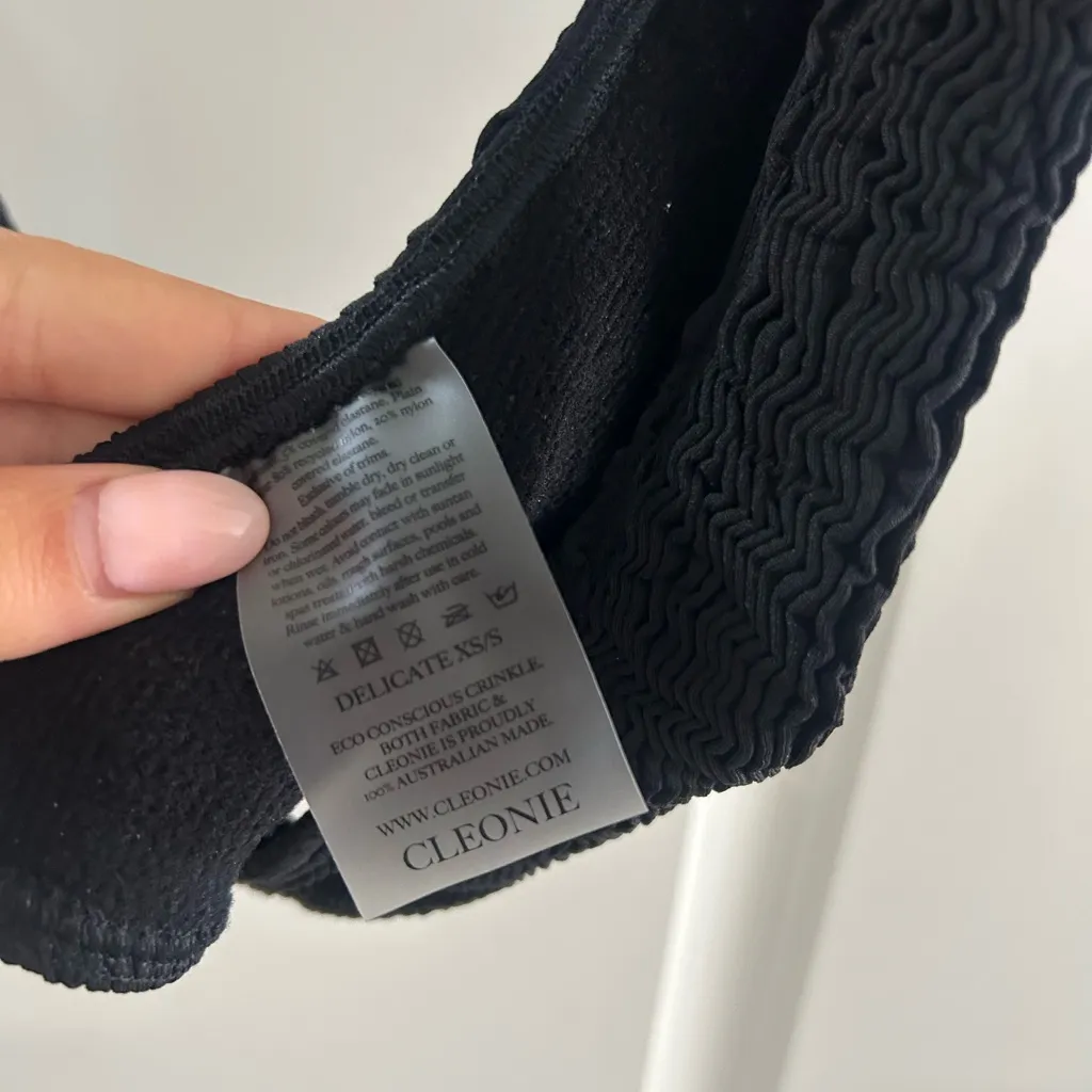 Cleonie Oceania Bikini Top Black Size XS - Image 3