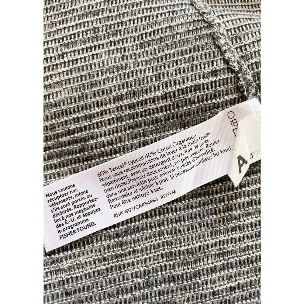 Eileen Fisher Collar Open Front Cardigan Size M (blazer cotton sweater knit) - Image 4