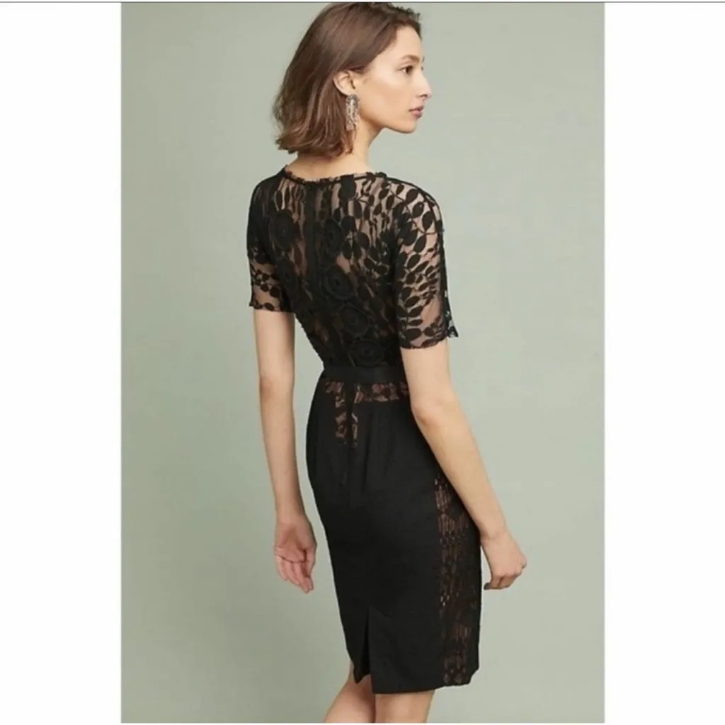 NWT Anthropologie Beguile by Byron Lars Carissima Sheath in Black Dress 4P - Image 3