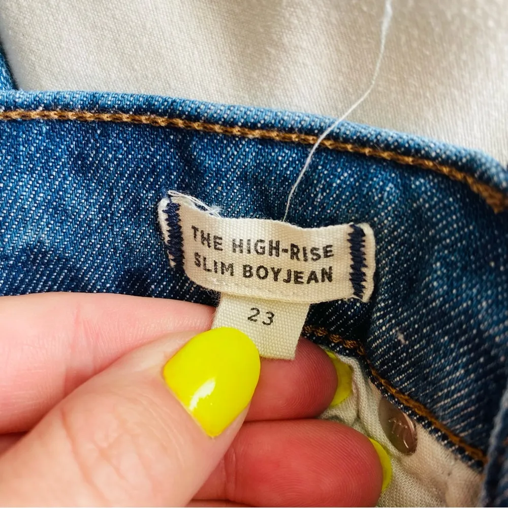 Madewell The High-Rise Slim Boyjean Denim Jeans Blue Sz 23 - Image 8