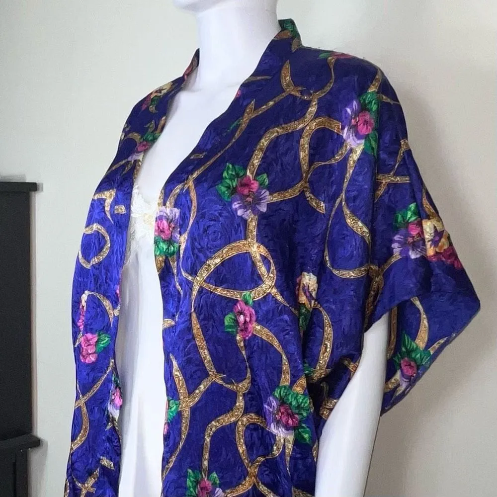 Val Mode‎ Vintage Lingerie Slip and Robe Set White Size M - Image 11