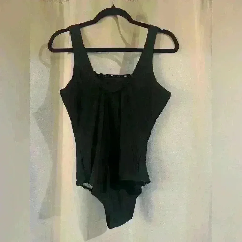 Source Unknown Women’s Polka Dot Tummy Coverage One Piece - Image 2