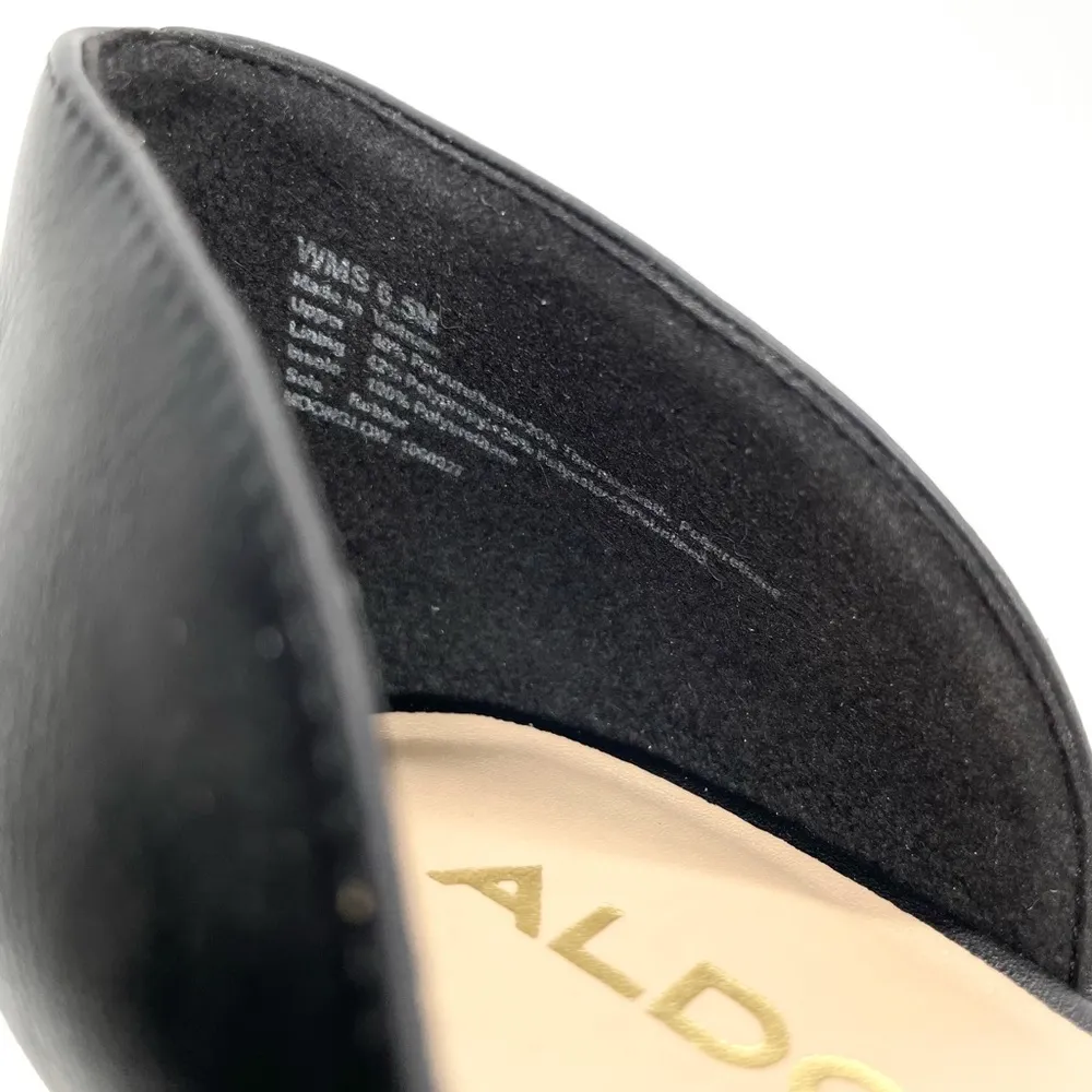 Aldo MoonGlow D’orsay Black Lizard Pointed Black Pumps 6.5 - Image 12