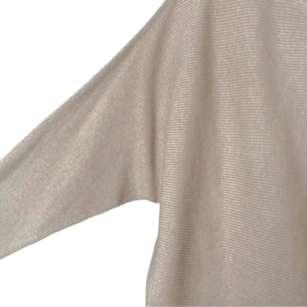 The Reset R Label Ribbed Pullover Dolman Sleeve Sweater in Flax Small/Medium Tan - Image 4