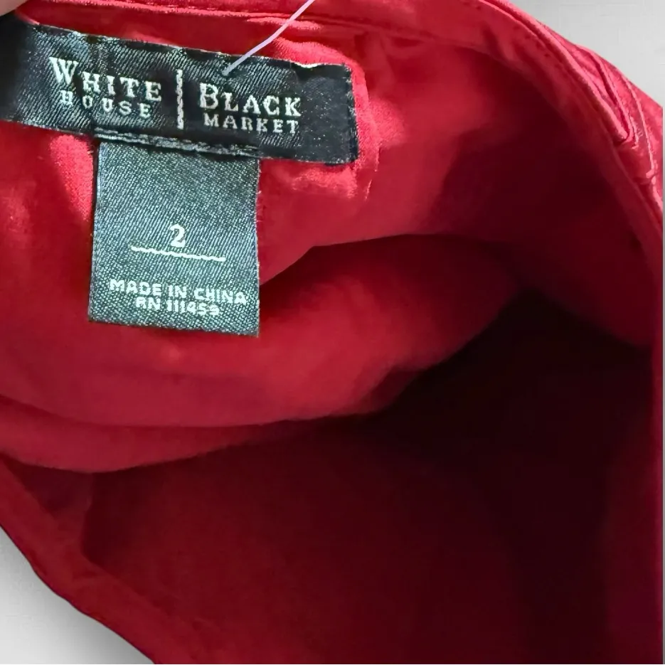 White House Black Market Red‎ Skirt - Image 3
