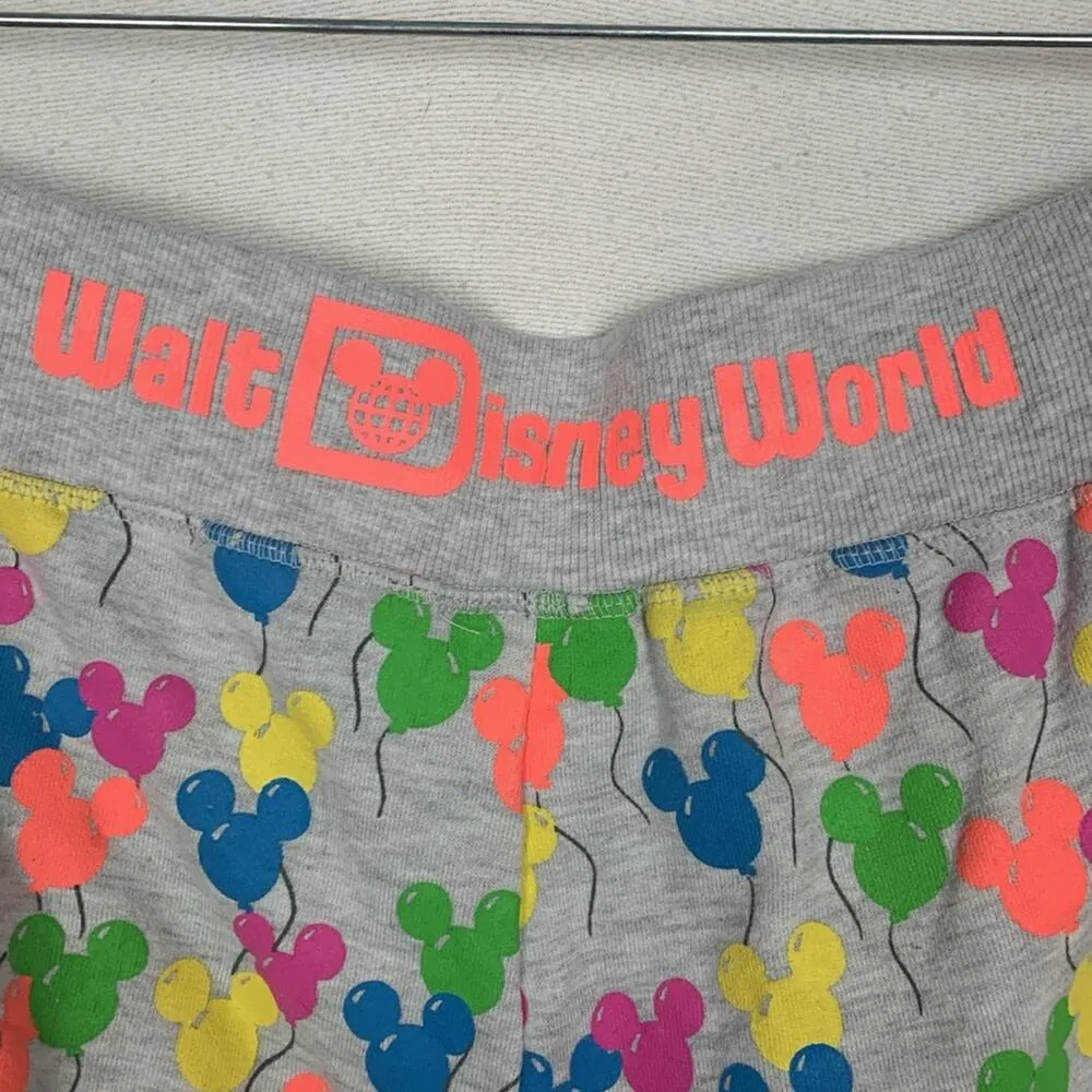 Disney Parks women's size 1x shorts sweats Mickey WDW balloon casual gray - Image 11