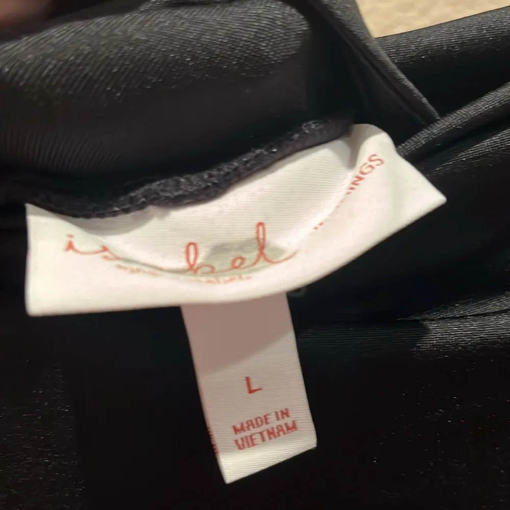 New Isabel Maternity Over Belly Split Front Ponte Maternity Pants Black NWOT - Image 5