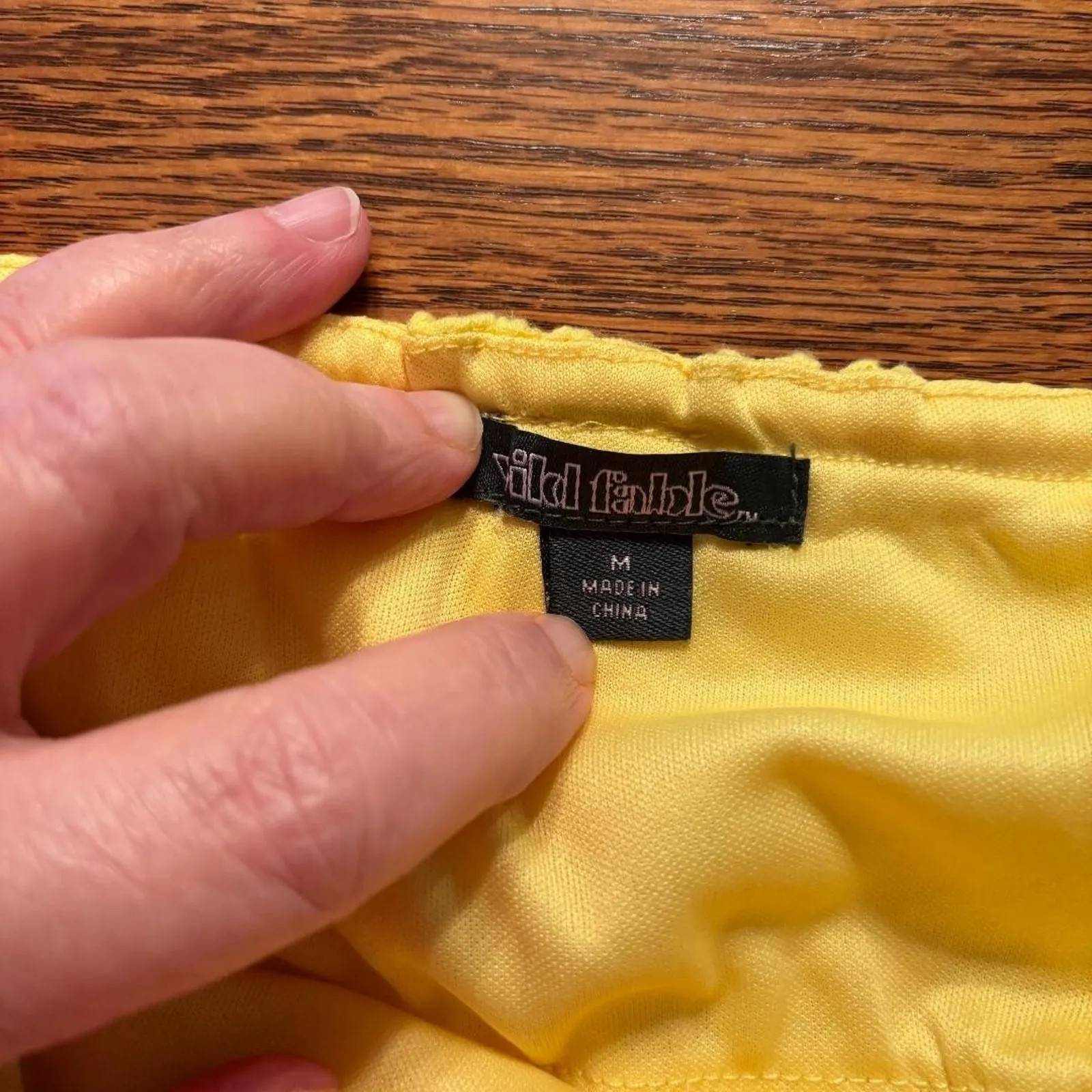 Wild Fable Yellow Halter Knee Length Dress with side slit built in bra Size M - Image 4