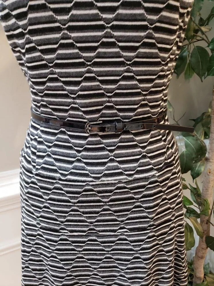 Anne Klein Women Multi Geo Print Round Neck Cap Sleeve Lined Knee Length Dress 8 - Image 3