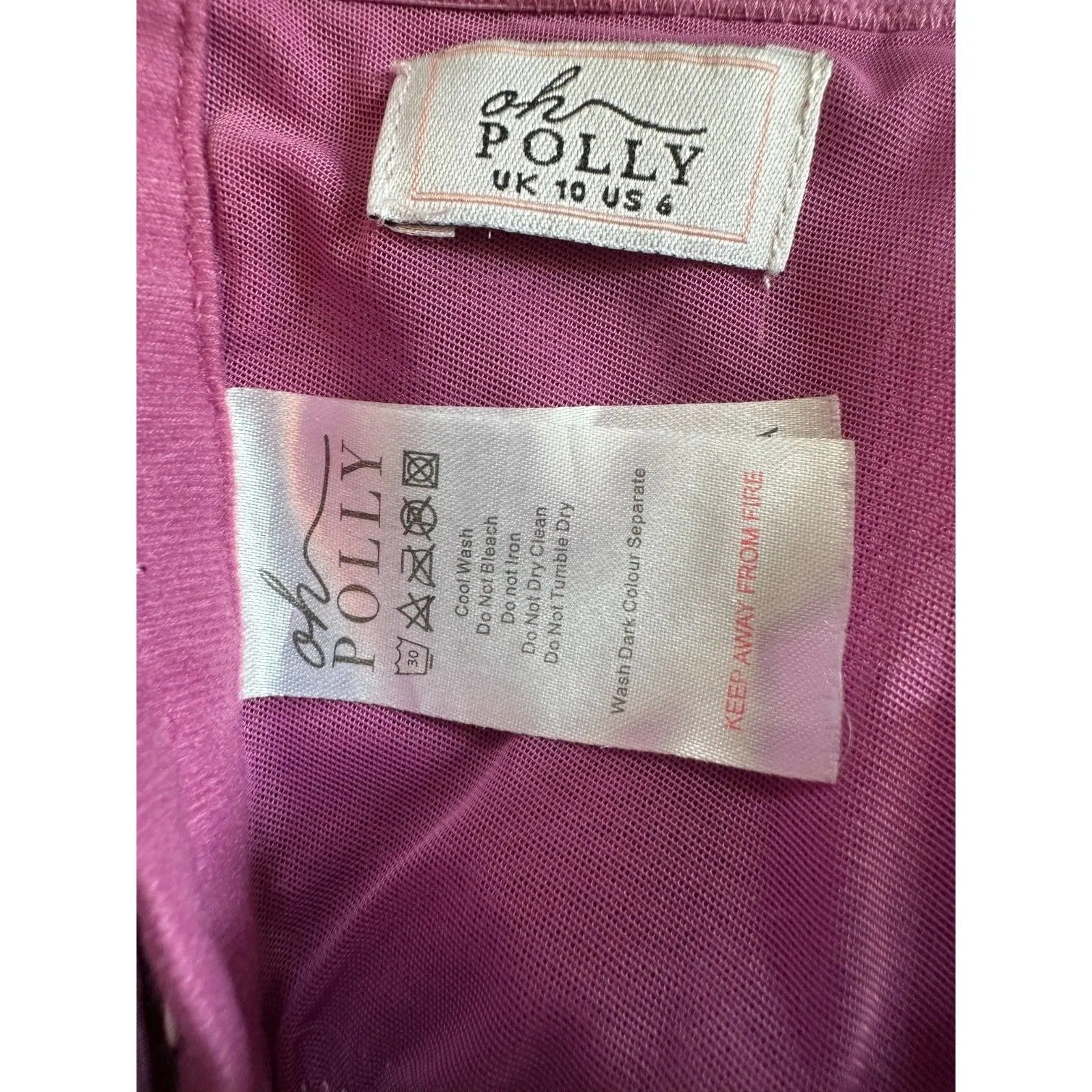 Oh Polly Pink Corset Crop Top Size 6 - Image 3