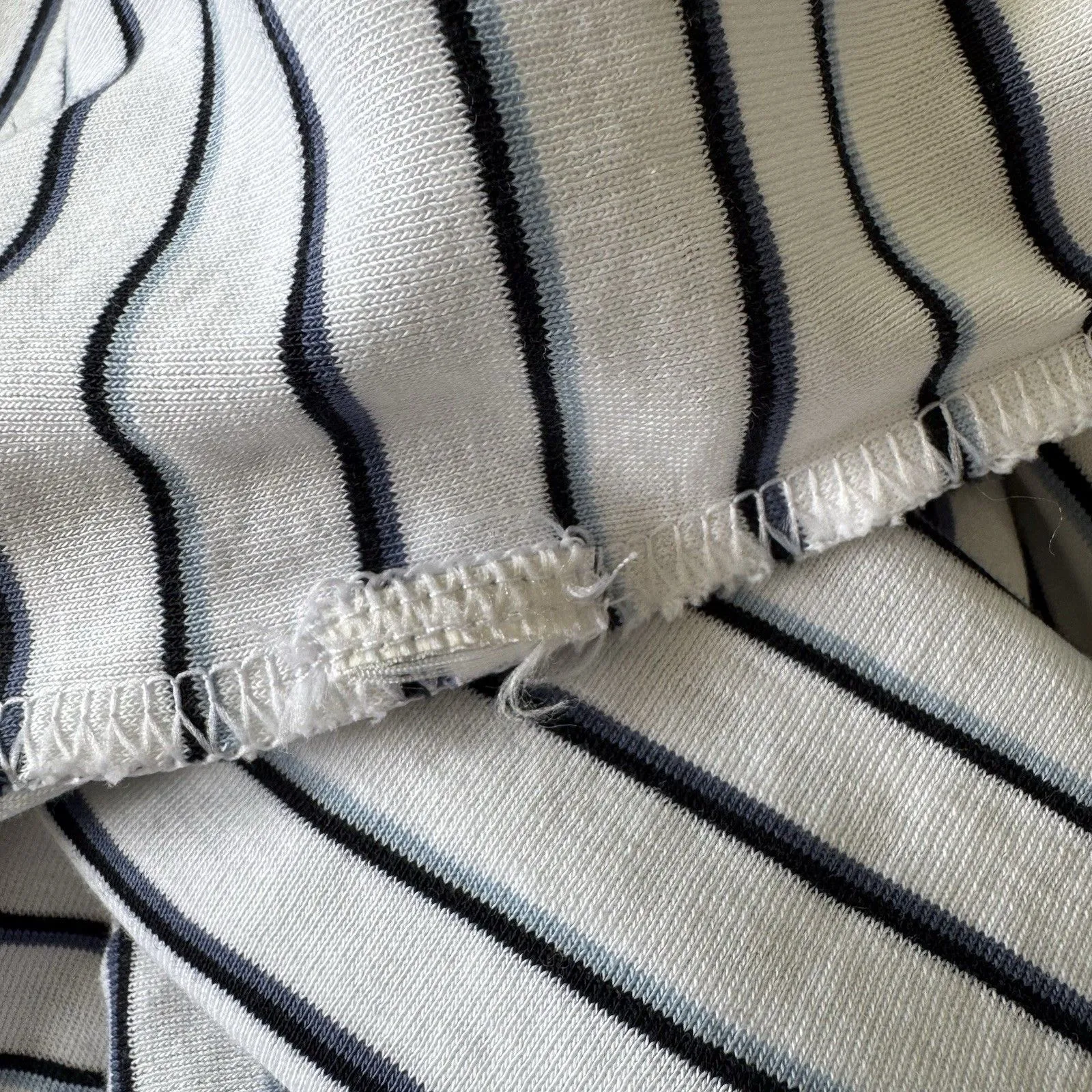 J Jill Pima Crew Neck Tee Womens L Stripe 100% PIMA Cotton Short Sleeve White Size L - Image 4