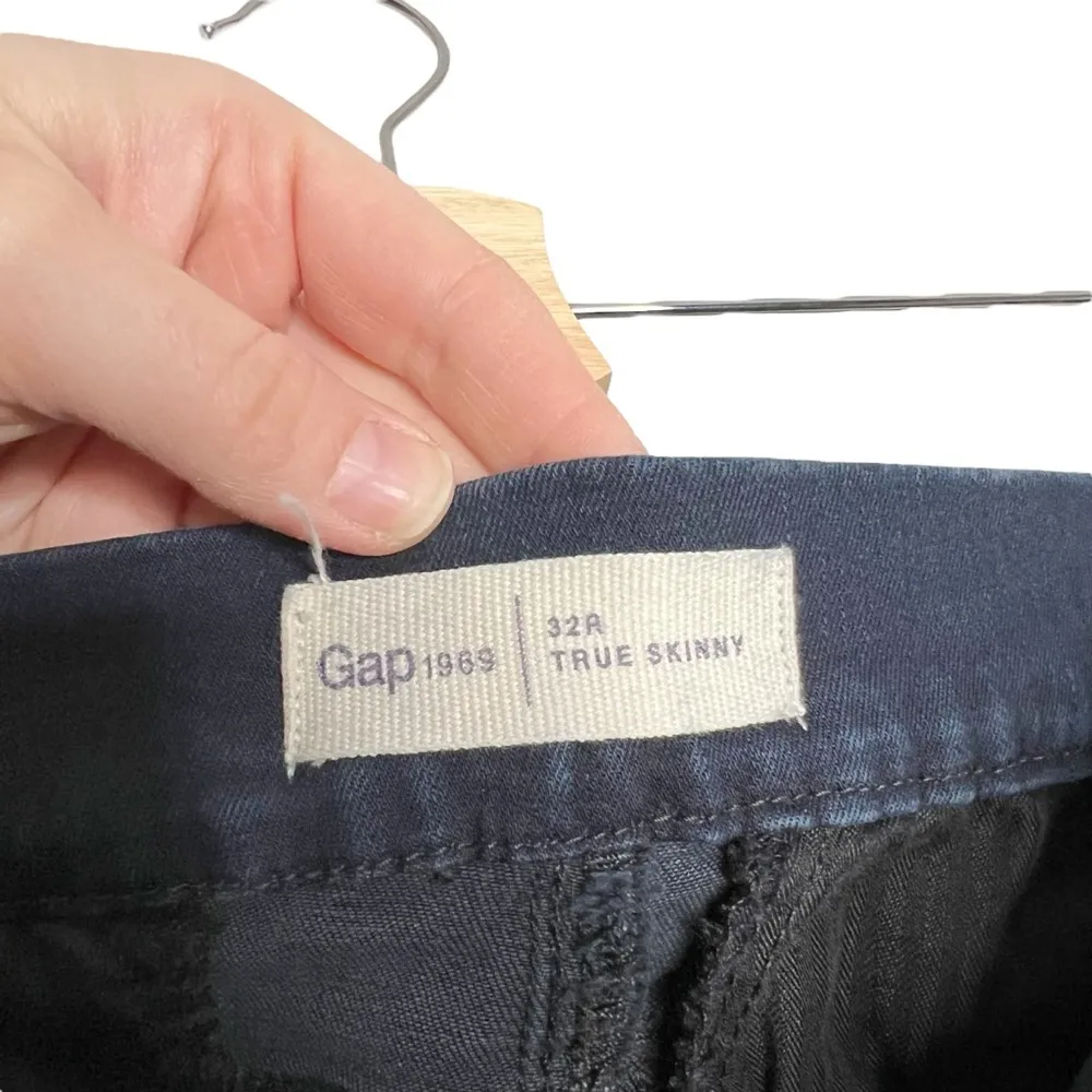 GAP 1969 Blue Black Sculpt True Skinny Moto Jeans Pants - Image 8