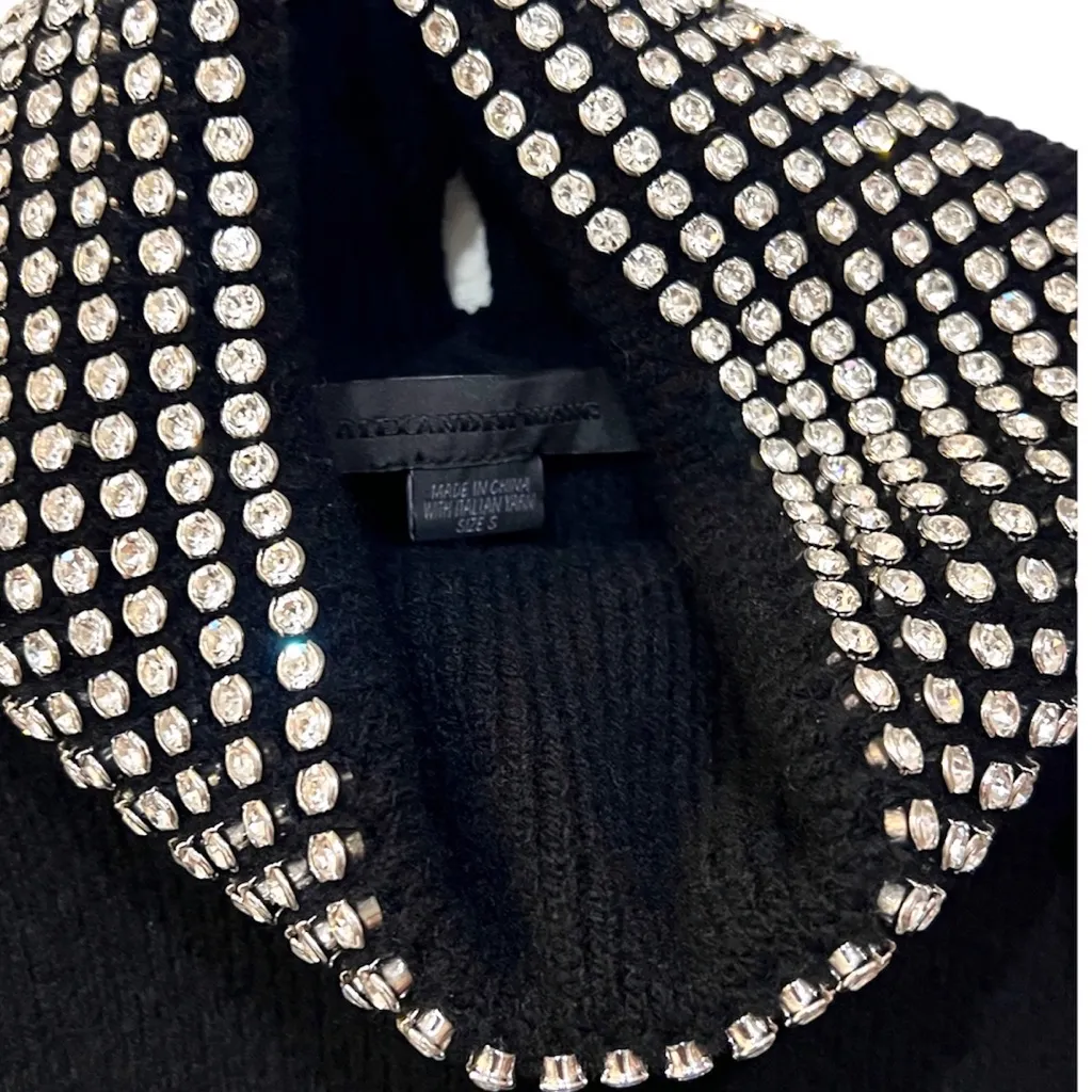 Alexander Wang Crystal Turtleneck Turtleneck Pullover Sweater Black - Image 16