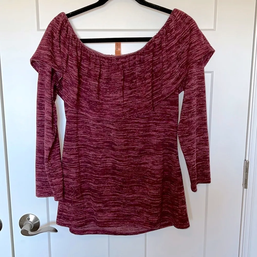 Burgundy Ruffle Off - Image 2