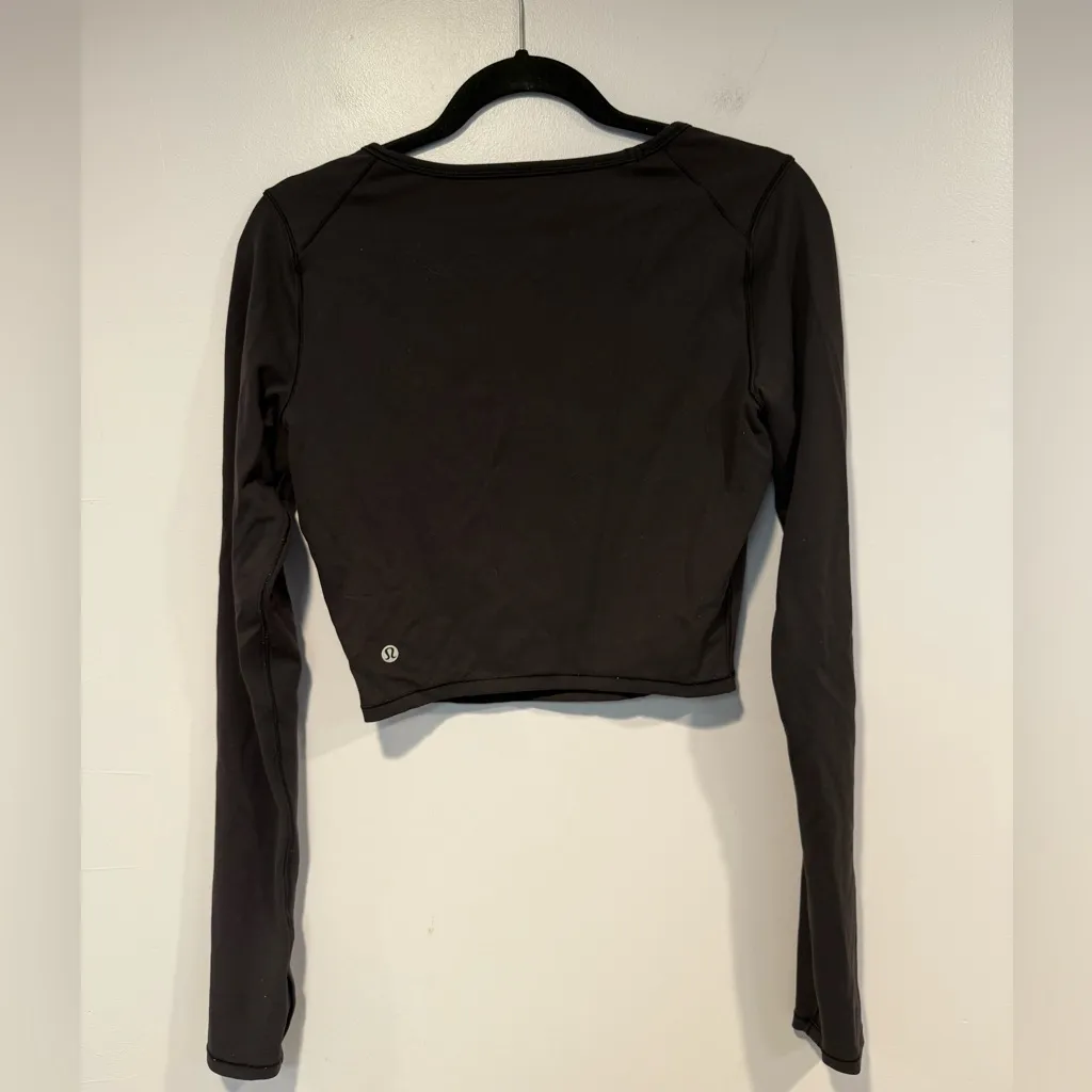 Lululemon Wunder Train Black Long Sleeve Crop Top - Image 6