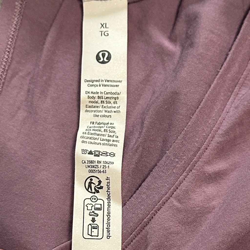 Lululemon Lavender Lux Modal-Silk Twist-Back Short-Sleeve shirt yoga top - Image 7