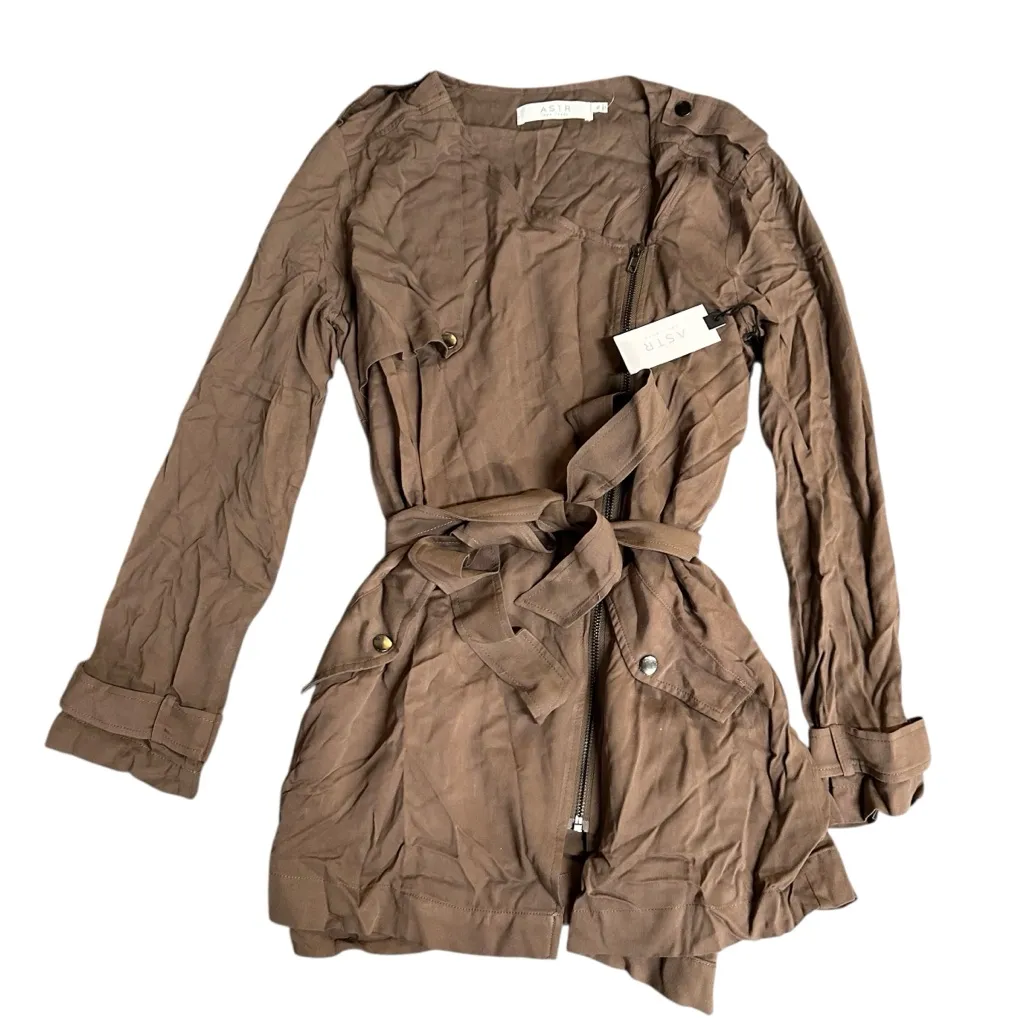 NEW ASTR Belted Lightweight Utility Jacket Size XS - Image 2