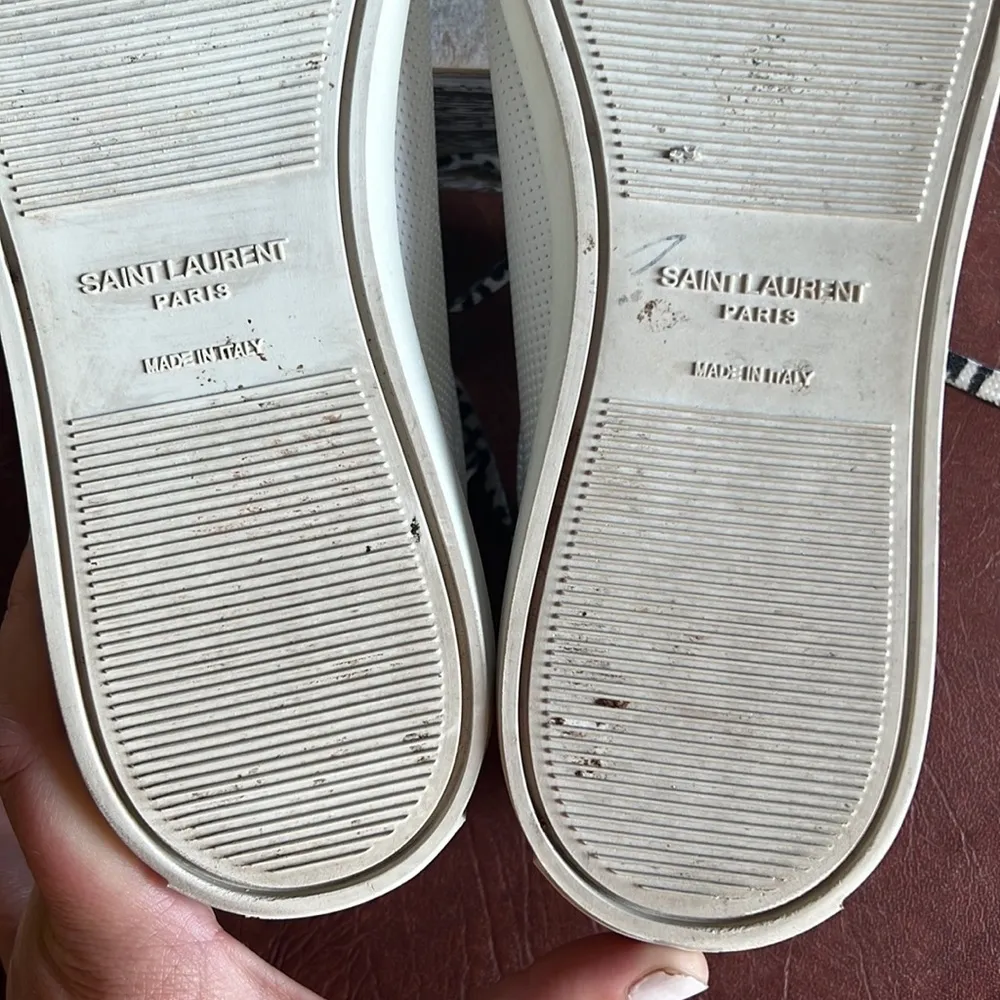 Yves Saint Laurent “Andy” Perforated Low Top Sneakers - Image 12