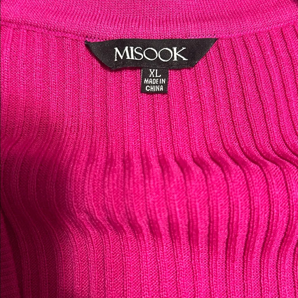 Misook Fuchsia Button-Up Cardigan - Image 5