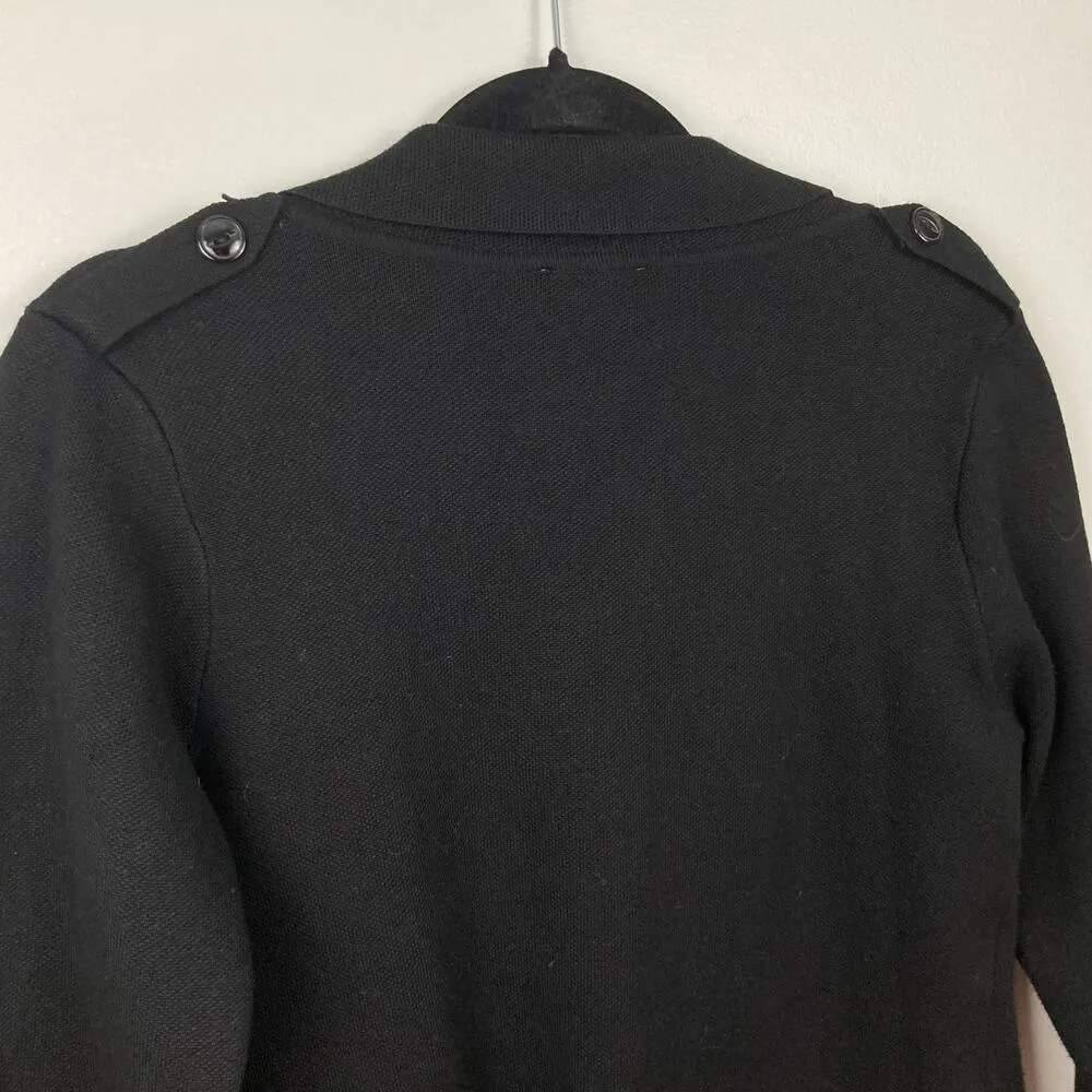 Vila Milano Womens S Black Open Sweater Blazer Minimalist Career Preppy Capsule - Image 9