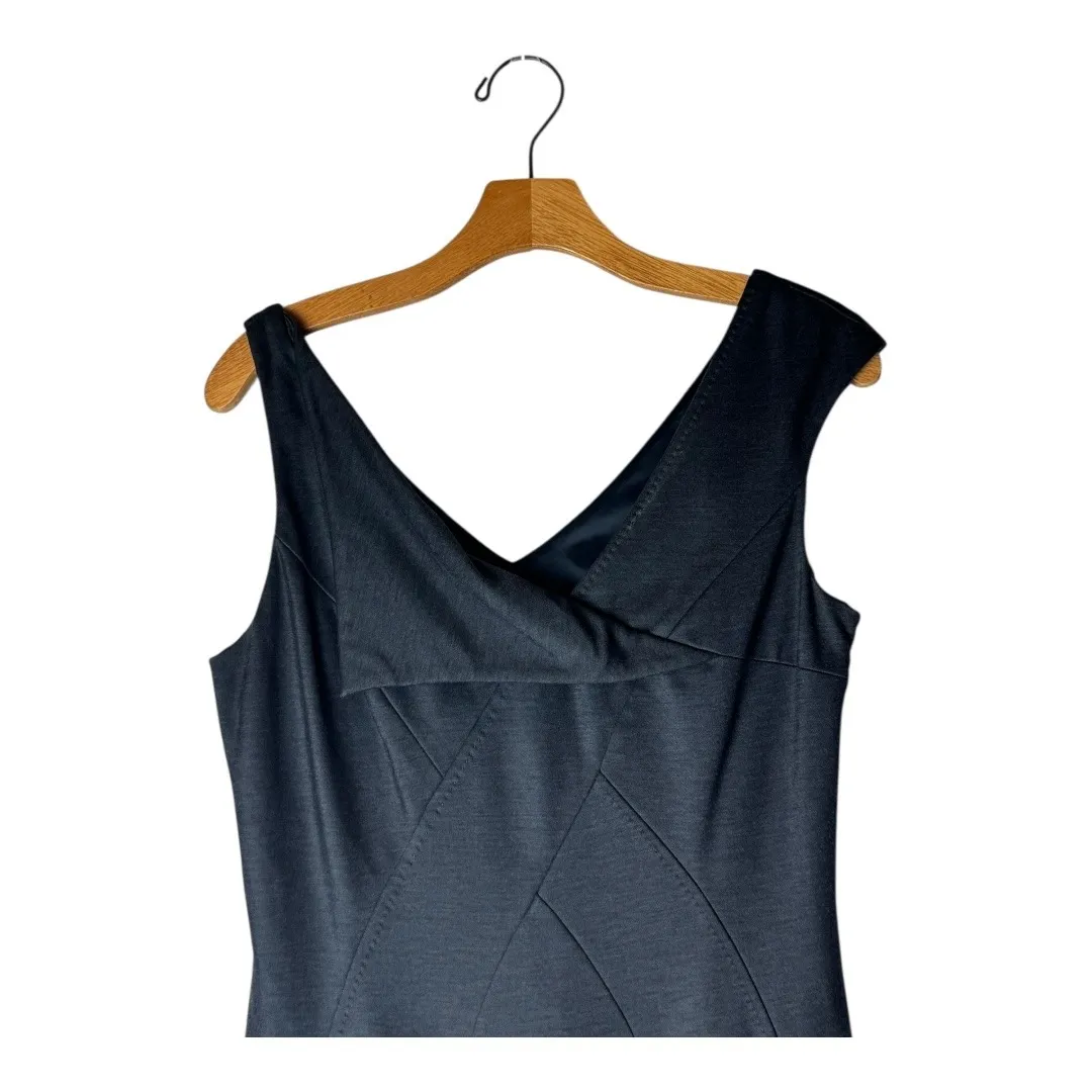 Hilton Hollis‎ Dress Women 6 Gray Sleeveless V Neck Sheath Party Cocktail Career - Image 4