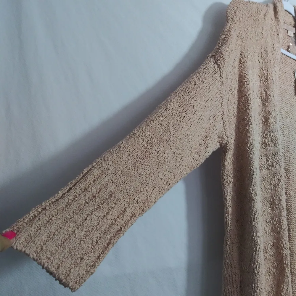 Barefoot Dreams Boucle Shadow Stripe Cardigan Rose Water NWT Size L/XL - Image 4
