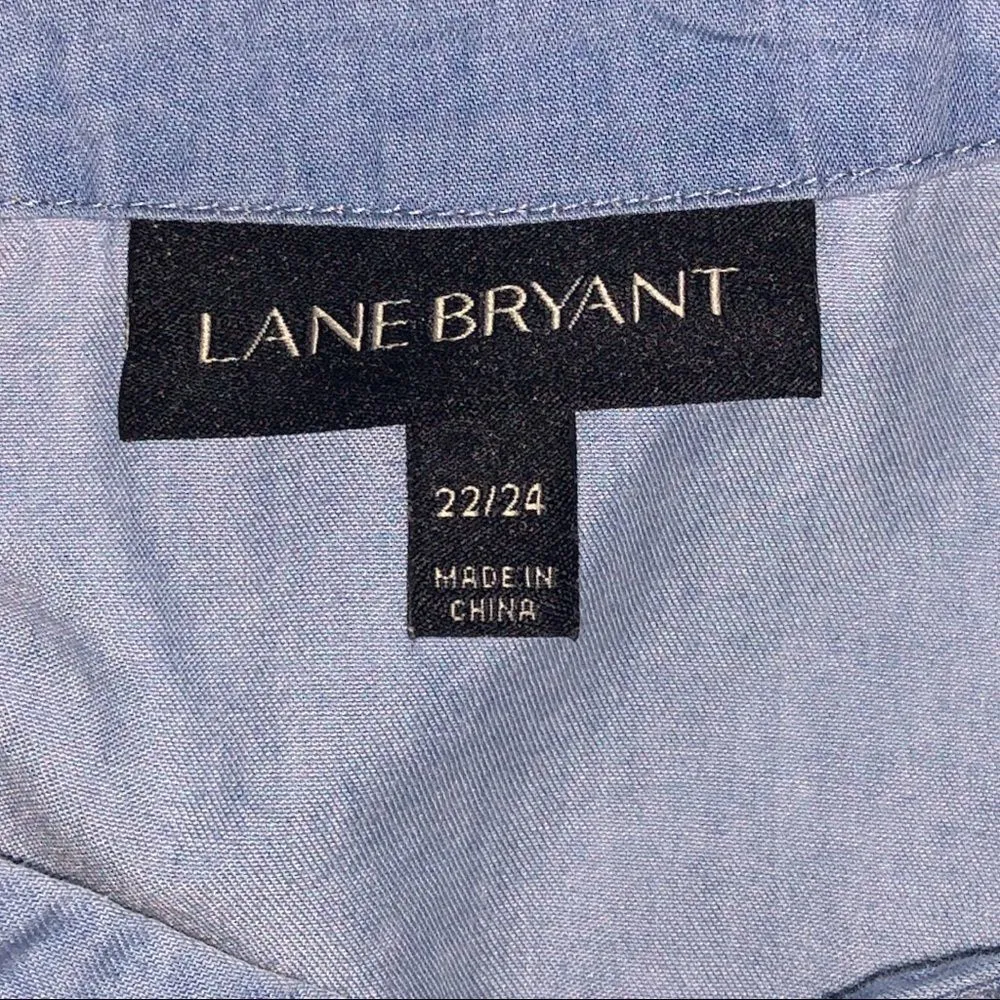 Nwot! Lane Bryant denim look long sleeved shirt - Image 5