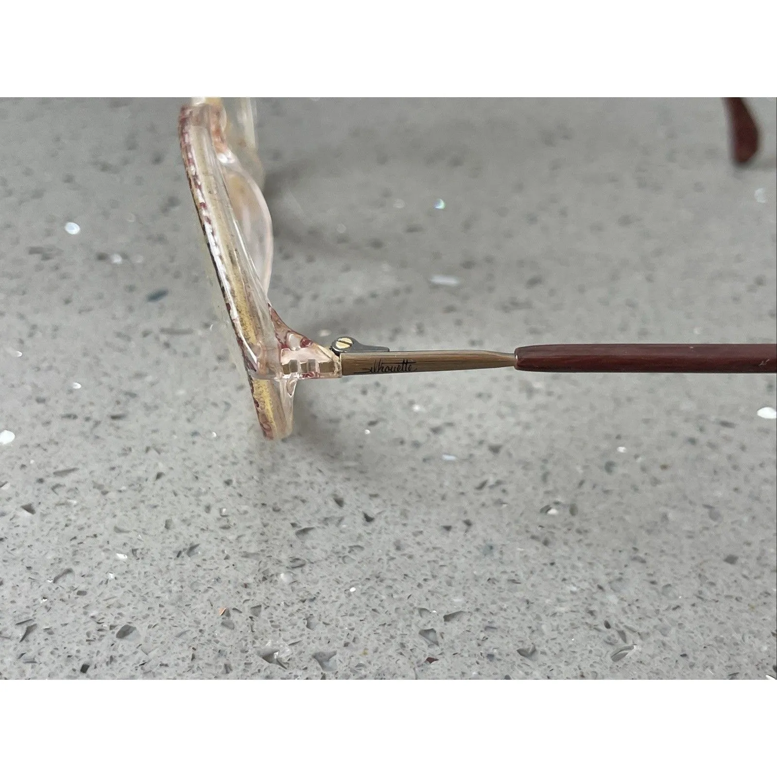 SILHOUETTE SPX M1879 /20 605 Burgundy Clear Eyeglasses FRAMES ONLY 50 - Image 4